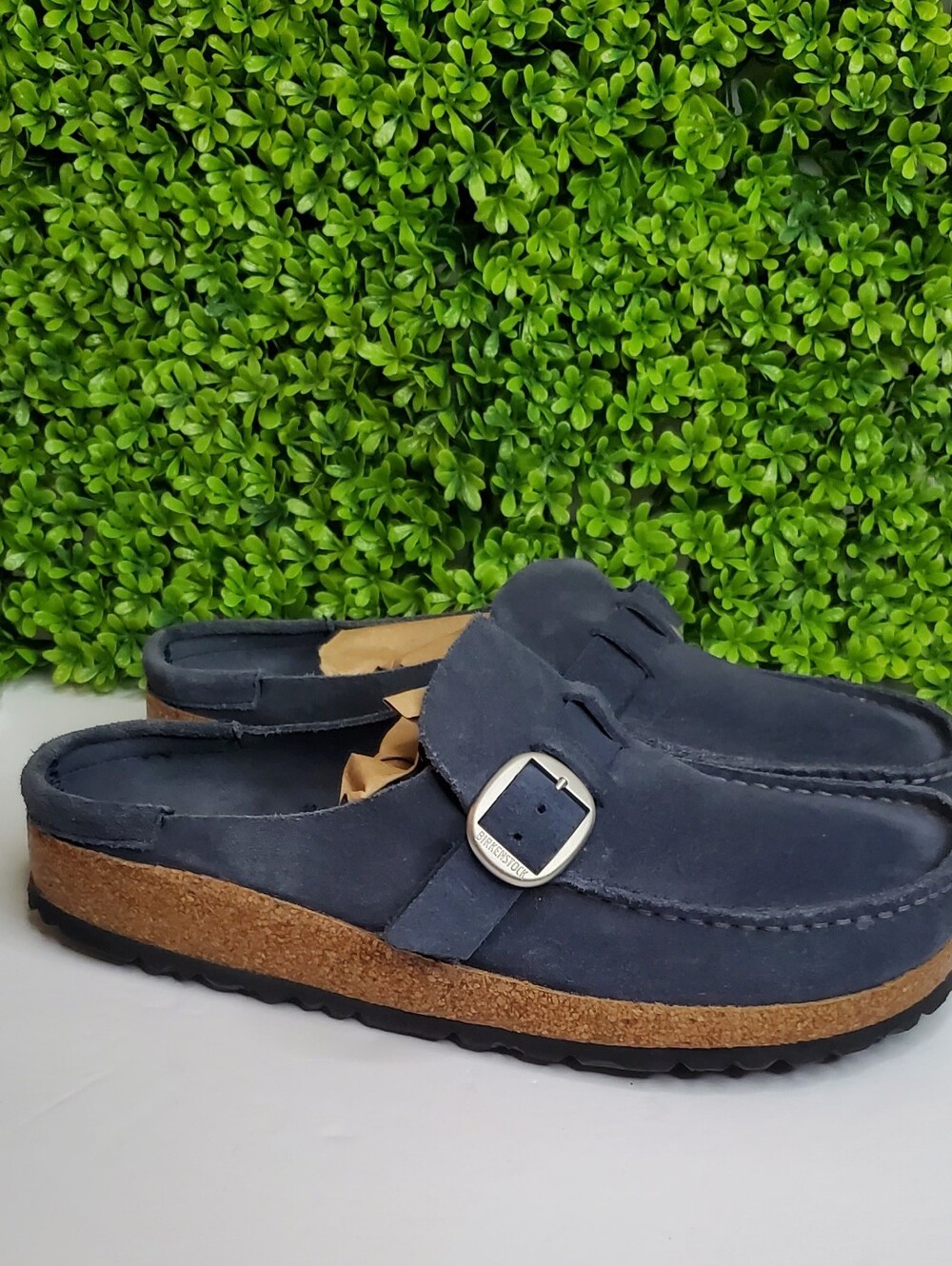 Birkenstock Buckley Suede Clog Shoes Navy Blue Size 39 NEW W/o box